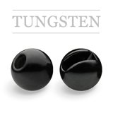 Slotted Tungsten Beads Black