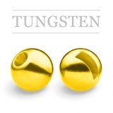 Slotted Tungsten Beads Metallic Yellow