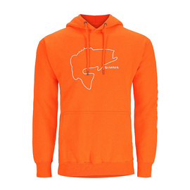 Simms Bass Outline Hoody Neon Orange