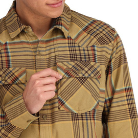 Simms Santee Flannel Camel/Navy/Clay Neo Plaid