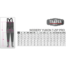 Traper Wodery Oddychające Yukon T-ZIP Pro