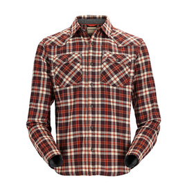 Simms Santee Flannel Maghoany/Tan Camp Plaid