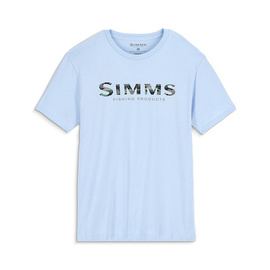Simms Shroud Fill Logo T-Shirt - Sky Blue