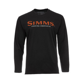 Simms Logo Shirt LS Black