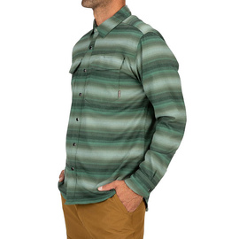 Simms Gallatin Flannel Shirt Moss Stripe