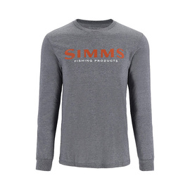 Simms Logo Shirt LS - Athletic Heather