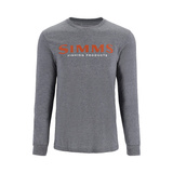 Simms Logo Shirt LS - Athletic Heather