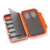 C&F Design Large 2-Row Waterproof Tube Fly Case with 6 Compartments Burnt Orange
