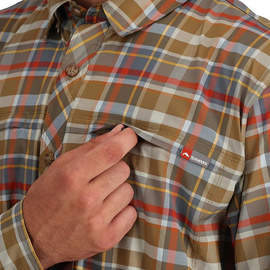 Simms Bugstopper Shirt Foliage Madras Plaid