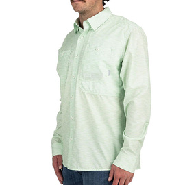 Simms Double Haul Shirt Lt.Green Texture Wave Print