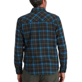 Simms Santee Flannel Shirt Black/Br.Blue Pane Ombre