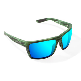 Bajio Stiltsville - Green Stripe Matte - Blue Mirror - Glass