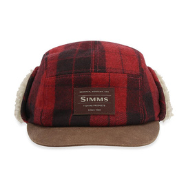 Simms Coldweather Cap Red Buffalo Plaid