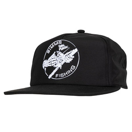 Simms Unstructured Flat Brim Cap Black