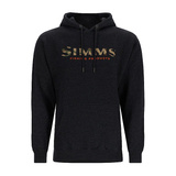 Simms Logo Hoody Charcoal Heather