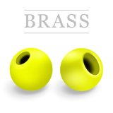 Brass Beads Fluo Yellow