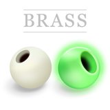 Brass Beads Glow White
