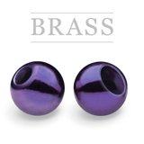 Brass Beads Metallic Deep Red Purple