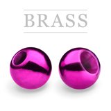 Brass Beads Metallic Purple