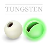 Slotted Tungsten Beads Glow White