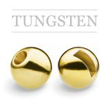 Slotted Tungsten Beads Gold