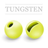 Slotted Tungsten Beads Olive Green