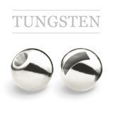 Slotted Tungsten Beads Silver Nickle