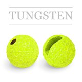 Slotted Tungsten Beads Sunny Fluo Chartreuse