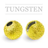 Slotted Tungsten Beads Sunny Metallic Fluo Yellow