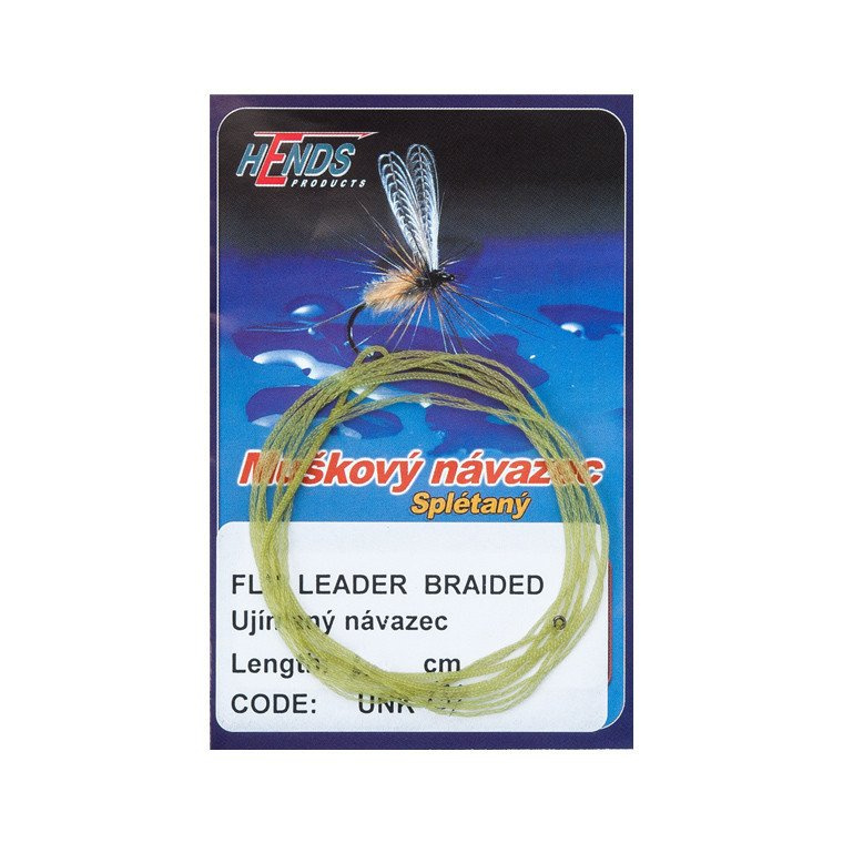 Hends Fly Leader Braided Tapered Olive 60cm Żyłki/Przypony muchowe