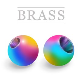 Brass Beads Metallic Rainbow