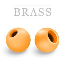 Brass Beads Orange