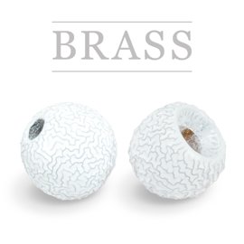 Brass Beads Sunny White