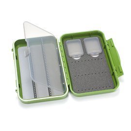 C&F Design Medium 2-Row Waterproof Tube Fly Case with 3 Comp Olive