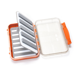 C&F Design Medium 7-Row Waterproof Fly Case with Two-Sided Flip Page BURNT ORANGE