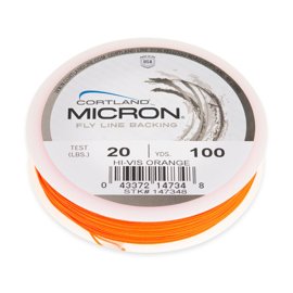 Cortland Micron Backing Hi-Vis Orange 100yds 20lbs