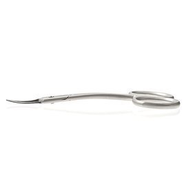 Nożyczki Matt Silver Fine Tip Bend Curved 9,5cm