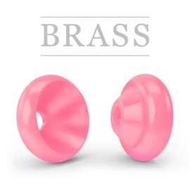 Ring Brass Hot Salmon Pink