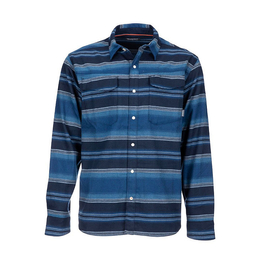 Simms Gallatin Flannel Shirt Rich Blue Stripe