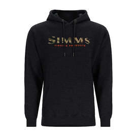 Simms Logo Hoody Charcoal Heather