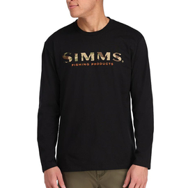 Simms Logo Shirt LS Black