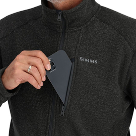 Simms Rivershed Full Zip Black Heather