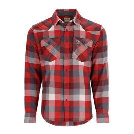 Simms Santee Flannel Shirt Auburn Red/Slate Buffalo Check