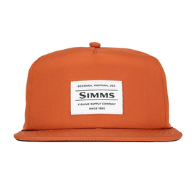Simms Unstructured Flat Brim Cap Orange