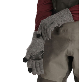 Simms Wool Full Finger Glove Steel