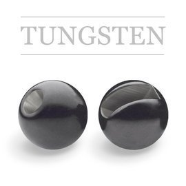 Slotted Tungsten Beads Metallic Graphite