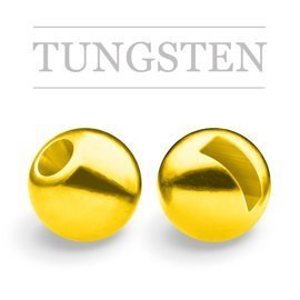 Slotted Tungsten Beads Metallic Yellow