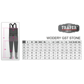 Traper Wodery Oddychające GST Stone